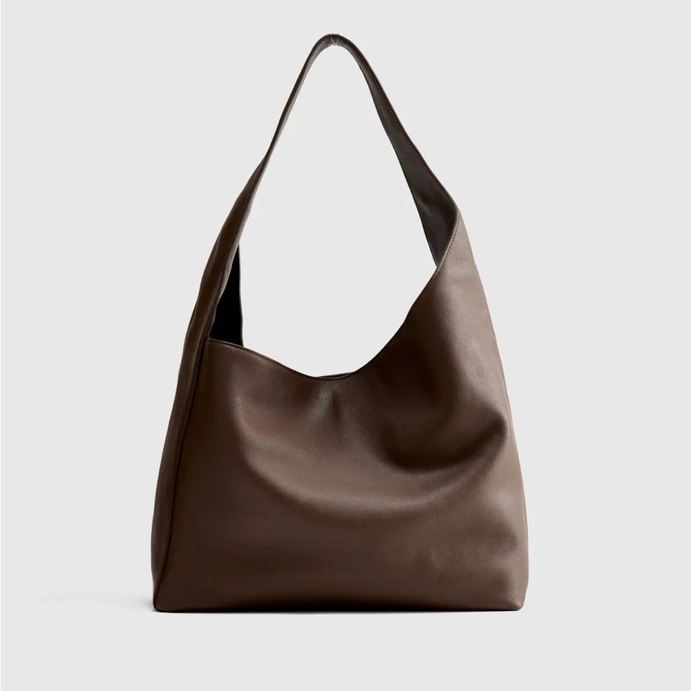 NWT Quince Leather Slouchy Shoulder Bag